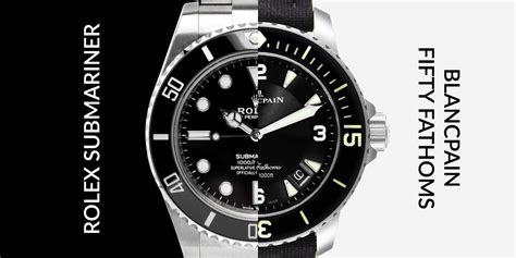 rolex vs blancpain fifty fathoms